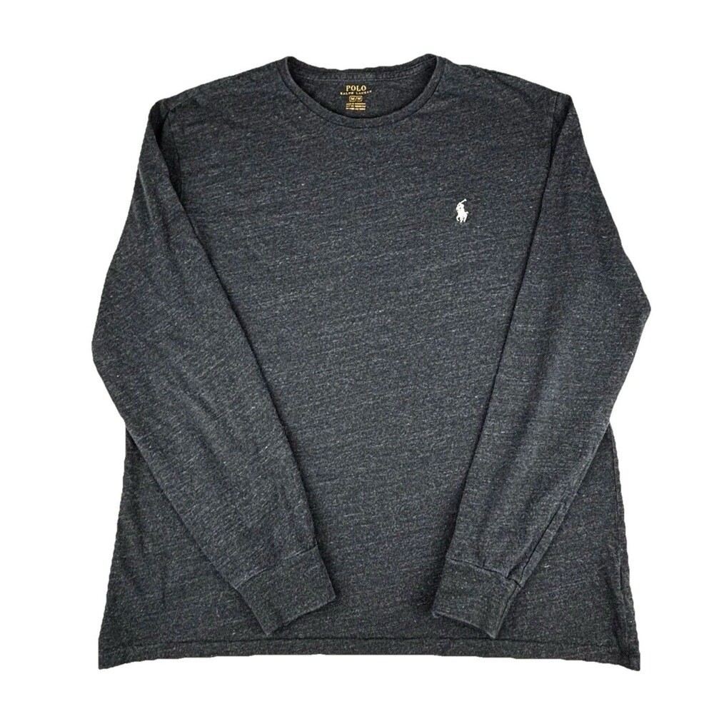 Men’s Preppy Gorp Norm Polo Ralph Lauren Sz M Gray Shirt White Pony